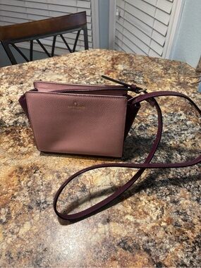 kate spade Dusty Mauve Crossbody with Deep Plum Strap